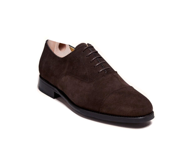 Wolven Handcrafted Men's Luca Brown Suede Leather Toe-Cap Lace-up with Rubber Sole