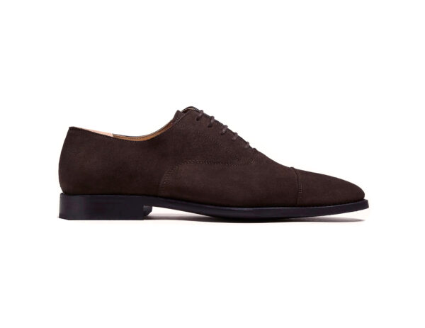 Wolven Handcrafted Men's Luca Brown Suede Leather Toe-Cap Lace-up with Rubber Sole - Image 3