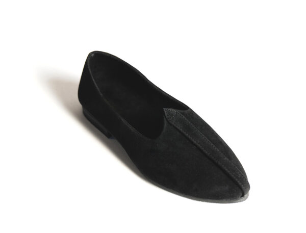 Wolven Handmade Men's Real Suede Leather Jutti with Black Rubber Sole