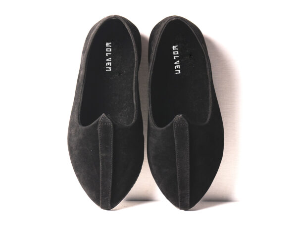 Wolven Handmade Men's Real Suede Leather Jutti with Black Rubber Sole - Image 3