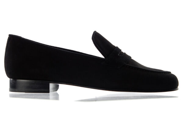 Wolven Handcrafted Men's Silk Suede Leather Loafers with Rubber Sole - Image 2