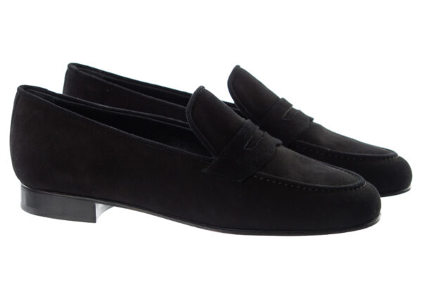 Wolven Handcrafted Men's Silk Suede Leather Loafers with Rubber Sole