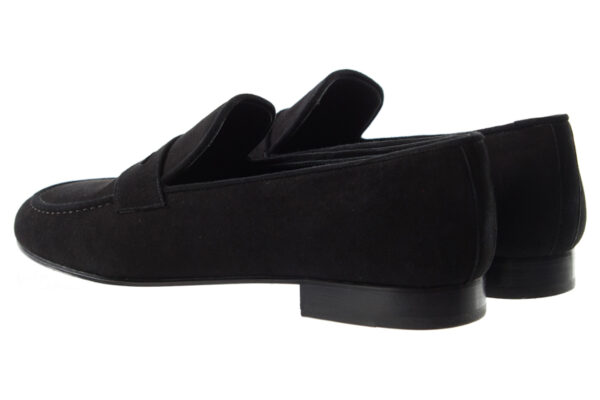 Wolven Handcrafted Men's Silk Suede Leather Loafers with Rubber Sole - Image 3