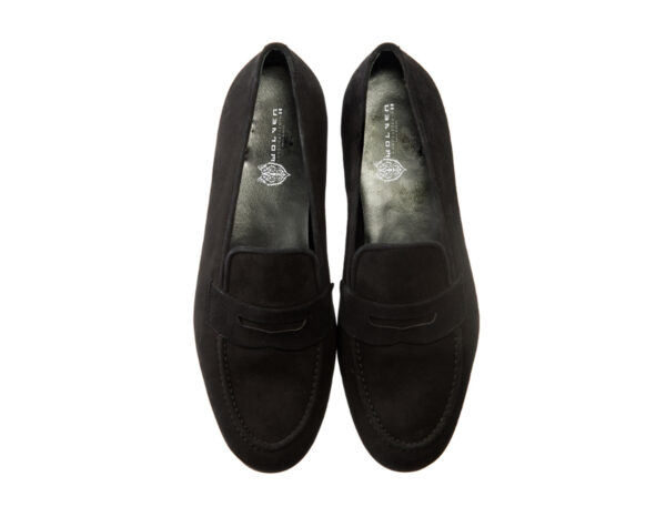 Wolven Handcrafted Men's Silk Suede Leather Loafers with Rubber Sole - Image 4