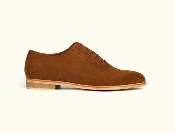 Wolven Handmade Men's Sues Tan Suede Lace-up with Sheet Sole - Image 2