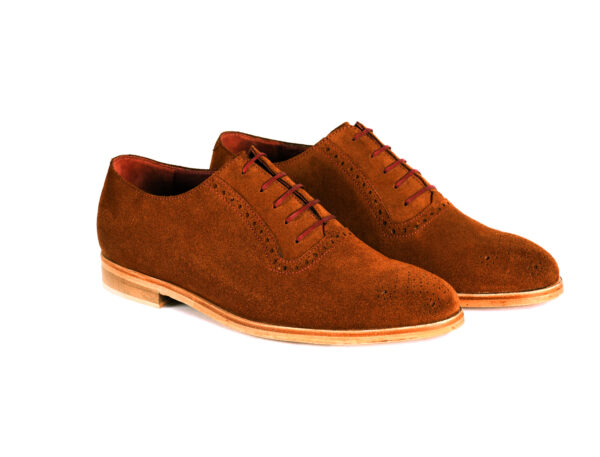 Wolven Handmade Men's Sues Tan Suede Lace-up with Sheet Sole - Image 4
