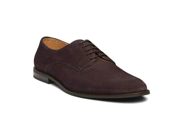 Wolven Handcrafted Men's Doriano Suede Brown Leather lace-up with Rubber Sole