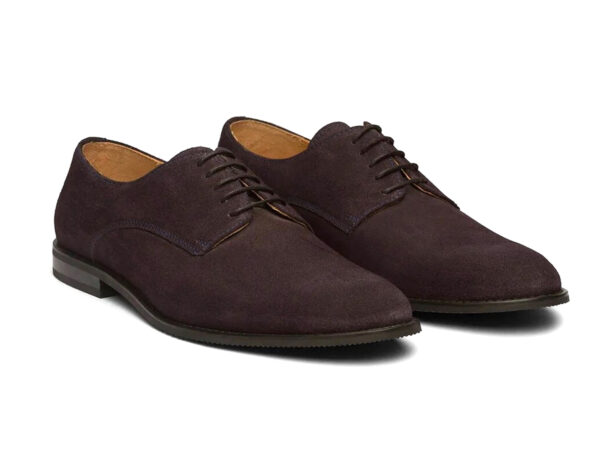 Wolven Handcrafted Men's Doriano Suede Brown Leather lace-up with Rubber Sole - Image 3