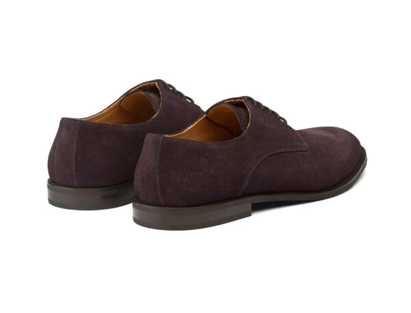 Wolven Handcrafted Men's Doriano Suede Brown Leather lace-up with Rubber Sole - Image 4