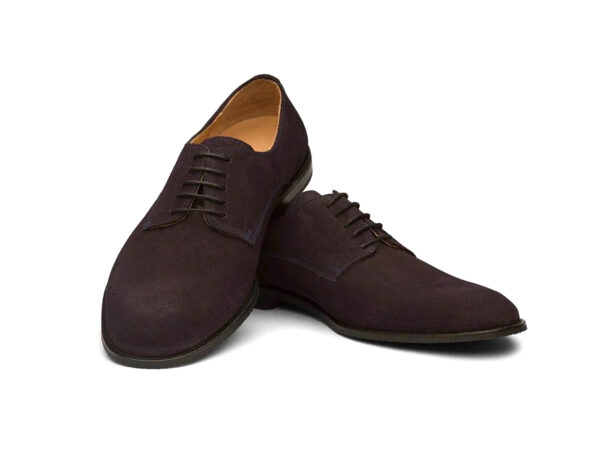 Wolven Handcrafted Men's Doriano Suede Brown Leather lace-up with Rubber Sole - Image 6