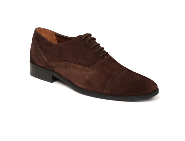 Wolven Handcrafted Divine Men's Brown Suede Brogues Lace-up with Rubber Sole