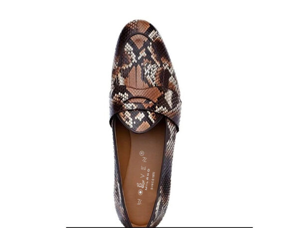 Wolven Handcrafted Men's Sanky Printed Calf Leather Frings Slip-on with Rubber Sole - Image 5