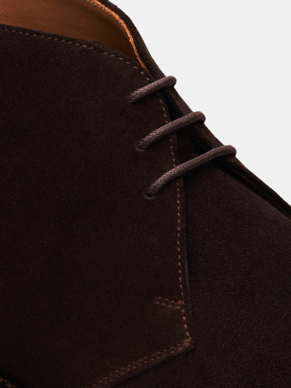 Wolven Handcrafted Men's Jomes Brown Suede Chukka Boot with rubber sole - Image 5